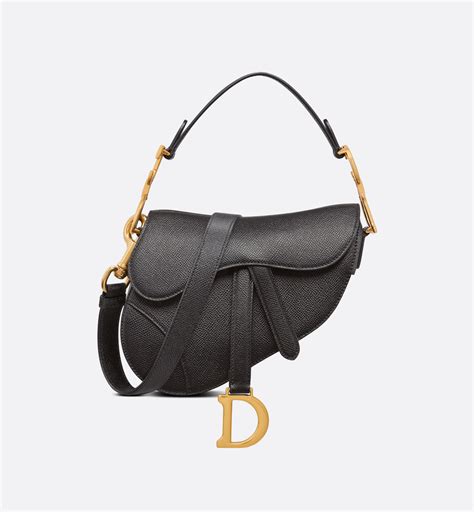 dior saddle bag leather black|Dior saddle bag original.